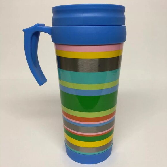 Starbucks Mug 2005 Coffee Plastic Tumbler 12oz Rainbow Striped Gay Pride - Picture 2 of 6